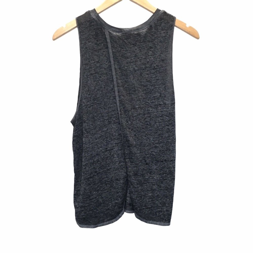 No Boundaries Tank Top Owl Size XL 15/17 Black White Beach Workout Split Back - Picture 2 of 7